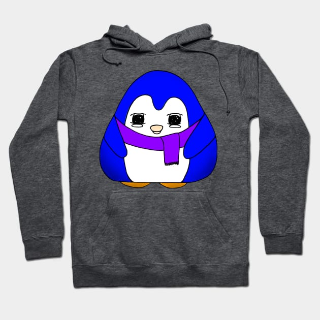 Blueberry Gum Drop Penguin Hoodie by JennzieGirl